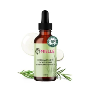 Mielle Rosemary Mint hair oil infused with biotin to nourish and strengthen hair and encourage growth.