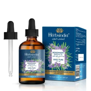 HERBSINDIA rosemary essential oil promotes hair growth and reduces hair fall with its 100% pure and organic formula.