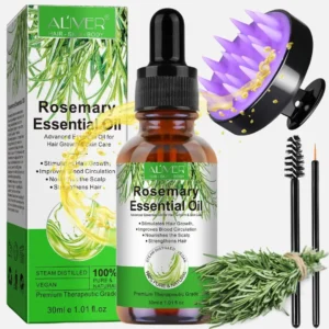 NIKITA.VIVI rosemary oil and scalp massager promotes hair growth, repairs damage, and revitalizes the scalp with a natural and organic formula.