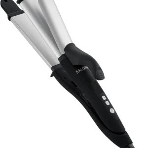 The SALONIA two-way hair iron, a combination straightener and 32mm curling iron in one, promises professional results for versatile hairstyling.