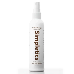 Simpletics Himalayan sea salt hair spray creates textured beach waves and adds volume with its natural, paraben & sulfate-free formula.