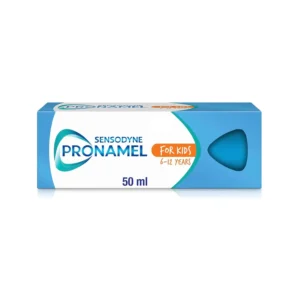 Sensodyne Pronamel kids toothpaste protects children's teeth aged 6-12 from acid erosion, strengthens enamel, and helps prevent cavities with twice daily brushing.