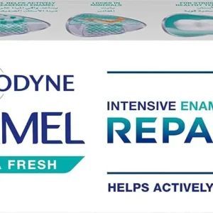Sensodyne Pronamel Extra Fresh toothpaste actively repairs acid-weakened enamel, locks in minerals, protects against cavities, and helps keep gums healthy.
