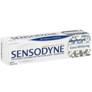 Two tubes of Sensodyne Extra Whitening toothpaste, the #1 dentist-recommended brand, provide 24/7 protection against tooth sensitivity and help remove stains for a brighter smile with twice-daily brushing.