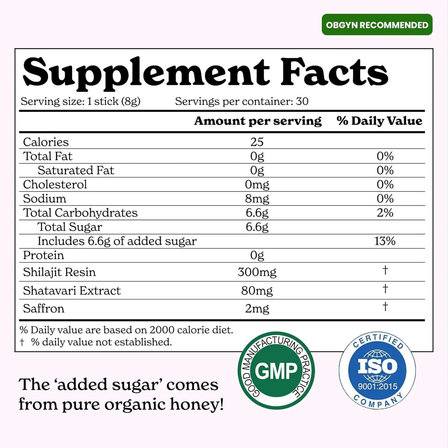 BetterAlt SHE Lajit strawberry honeysticks contain Shilajit, Shatavari, and Saffron to support women's vitality and hormonal balance in a convenient daily dose.