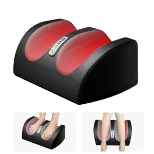 This FSA/HSA eligible shiatsu foot massager with heat provides a kneading massage for feet and calves, offering adjustable intensity and warmth for relaxation and comfort.