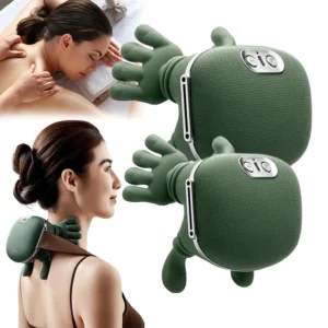 Enjoy deep tissue massage and heat therapy with this shiatsu neck and back massager, perfect for relieving muscle tension and soreness in your neck, shoulders, and back.
