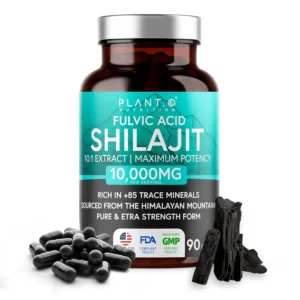 High potency shilajit capsules provide energy and immune support with 85+ trace minerals and fulvic acid sourced from the Himalayas.