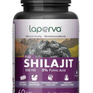 Laperva Pure Shilajit capsules provide a natural energy boost, support hormonal balance, and enhance physical strength for men and women.