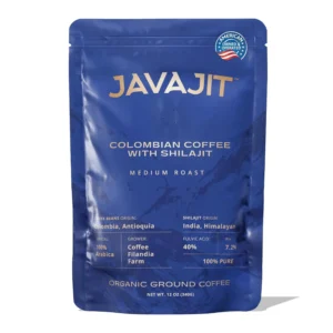 Ground Colombian coffee infused with 250mg of Himalayan shilajit for energy, immunity, and a smoother coffee experience.