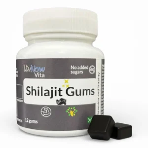 livNow Vita shilajit chewing gum with Gokshura, Safed Musli, and Ashwagandha supports stamina, energy, and vitality in a sugar-free, vegan formula.