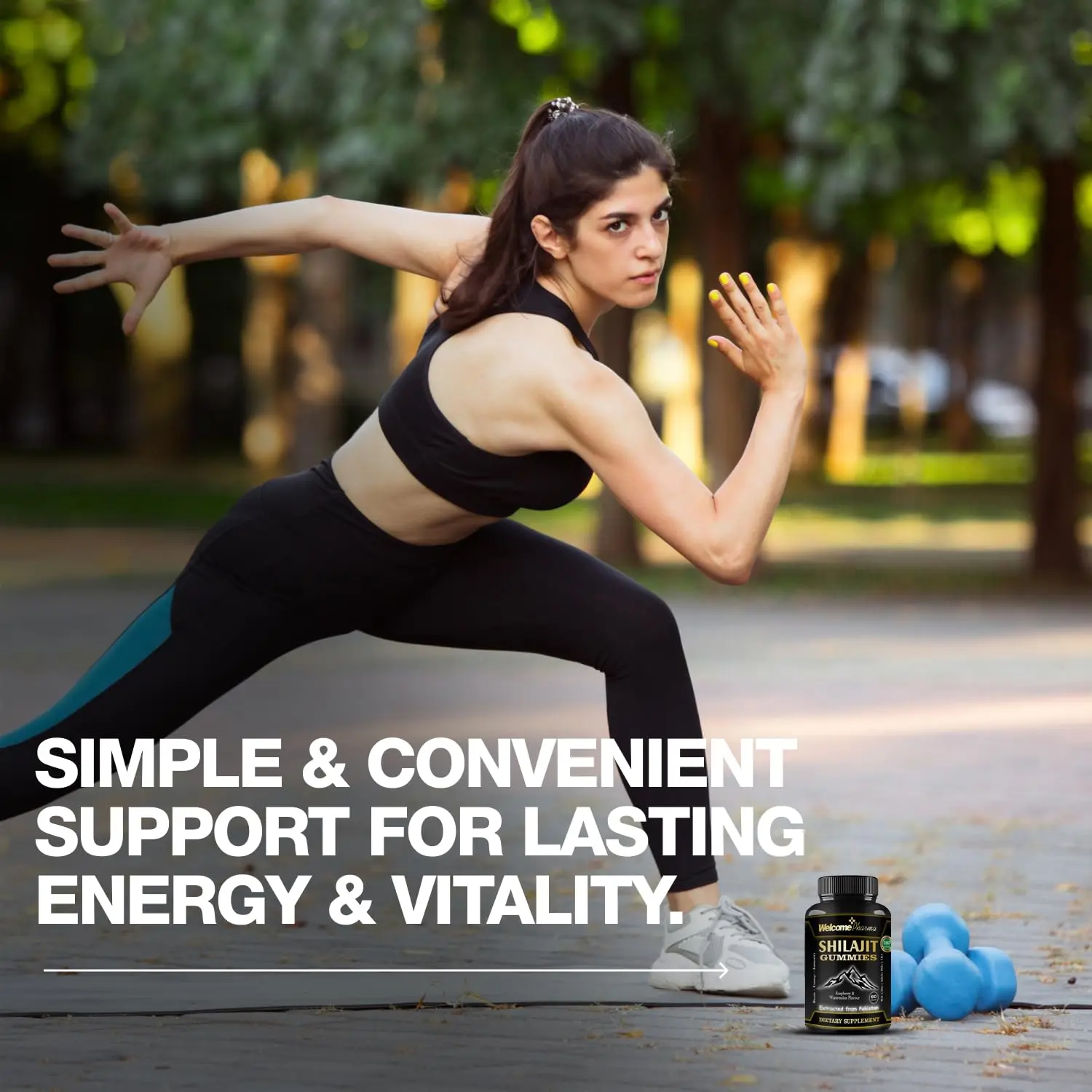 A jar of Shilajit Gummies promotes natural energy and overall wellness.