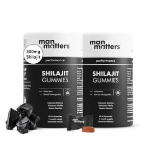Man Matters Shilajit gummies with KSM-66 Ashwagandha enhance stamina, strength, and energy, are lab tested for purity, and contain no added sugar, making them a healthy and convenient way for men to boost overall well-being.