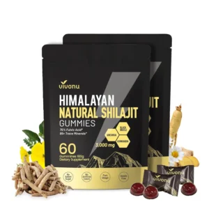 VivoNu Shilajit gummies made with gold grade organic shilajit from the Himalayas support energy, muscle recovery, and overall vitality.