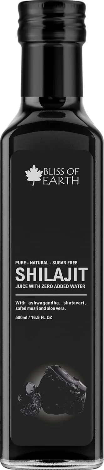 Bliss of Earth Shilajit juice is a pure Himalayan tonic rich in minerals and fulvic acid supporting energy, immunity, and natural detox.