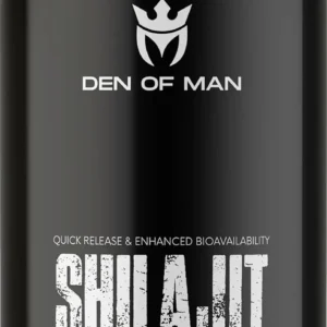 Pure Himalayan shilajit resin in a glass jar promotes energy, vitality, and overall wellness for men.