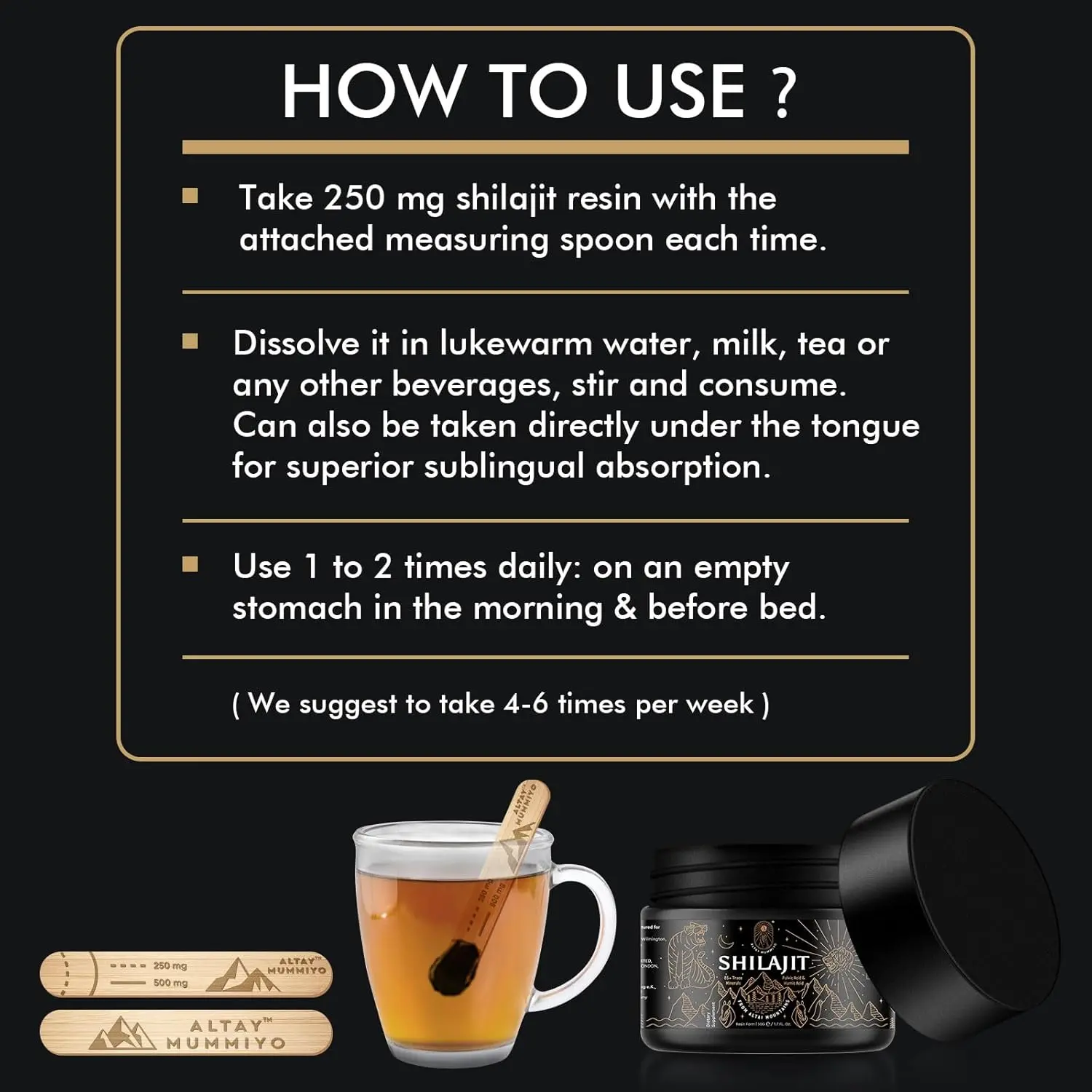 Authentic Siberian Shilajit resin rich in fulvic acid and over 85 trace minerals supports energy, immune function, and overall wellness.