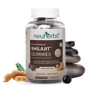 Neuherbs Shilajit gummies made with pure Himalayan Shilajit resin boost energy, stamina, and strength for both men and women.