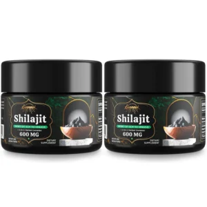 Sennasi pure Himalayan shilajit resin supplement containing fulvic acid and over 85 trace minerals for energy, enhanced immunity, and cognitive function, sourced from the Gilgit-Baltistan region at high altitude.