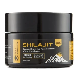 Authentic Himalayan Shilajit resin with Ayurvedic herbs, rich in Fulvic Acid and minerals, supporting energy, immunity, and cognitive function, lab tested for purity.