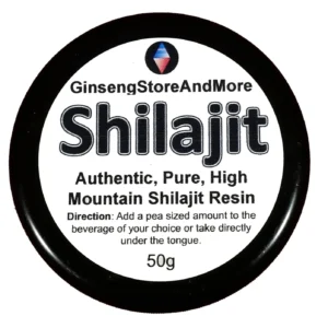 Authentic high mountain shilajit resin, a potent source of fulvic acid and trace minerals, known to naturally boost energy for men and women.