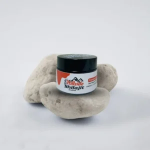 This is a jar of Hillside Pure Shilajit Resin, a supplement tested and approved by doctors, used to boost stamina, energy, power, and immunity while promoting healthy metabolism and reducing stress for improved sleep.