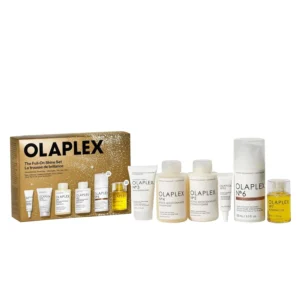Olaplex Shine Hair Gift Set with No.6 BOND SMOOTHER and No.7 BONDING OIL to repair, cleanse, and style all hair types for strong, shiny, healthy hair with heat protection and frizz control.