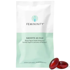 Sibu Beauty Femininity vaginal moisture supplement contains omega-7 for feminine health.