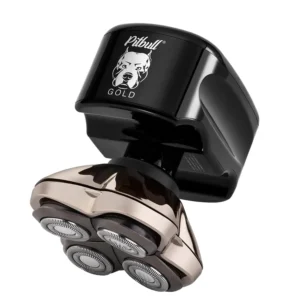 The Skull Shaver Pitbull Gold PRO GX5 head and face shaver provides a smooth, nick-free shave with its ergonomic grip, smart battery indicator, and included travel case for easy grooming on the go.