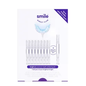SmileDirectClub teeth whitening kit with LED light whitens up to 9 shades in just one week with enamel-safe, dentist-approved ingredients.