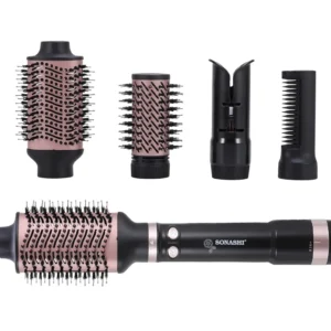 The Sonashi hair straightener has ceramic plates for even heat distribution and an anti-slip handle for easy styling at home or on the go.