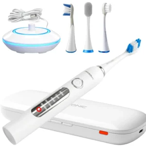 This is a sonic electric toothbrush with Twin Engine technology and a USB travel case for keeping your teeth white and healthy.