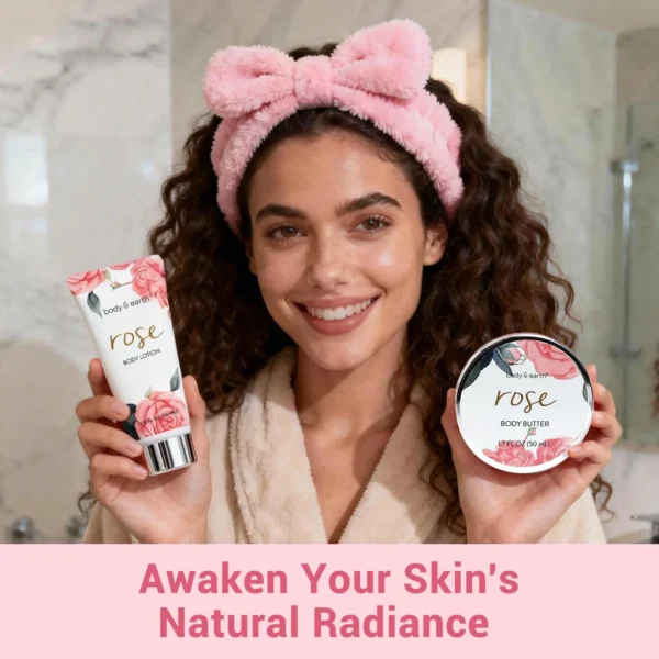 Spa Gift Set for Women - Rose Bath and Body Set