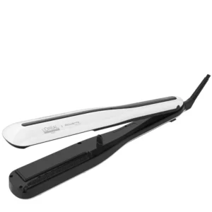 This image shows a compact, feature-packed STEAMPOD 3.0 hair styler designed for seamless functionality and perfect styling.