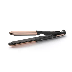 This 2-in-1 hair styler features true-titanium plates for smooth straightening and curling, with ionic technology to reduce frizz and five temperature settings for all hair types.