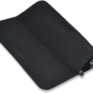 This heat-resistant felt mat and pouch set provides a safe and stylish way to protect surfaces from hot hair styling tools like straighteners, curling irons, and flat irons, making it perfect for home or travel.