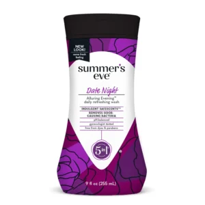 Summer's Eve Date Night feminine wash gently cleanses and refreshes, removing odor-causing bacteria for a confident, alluring evening.