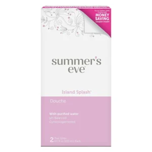 Summer's Eve Island Splash feminine cleansing douche with Comfortip Nozzle leaves you feeling clean and fresh with a passion flower and island fruits scent.