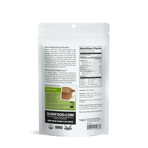 Sunfood Shilajit Powder - Mineral Supplement