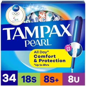 Tampax Pearl tampons multipack offers all day comfort and protection in super, super plus, and ultra absorbencies with a LeakGuard Braid to help stop leaks before they happen.