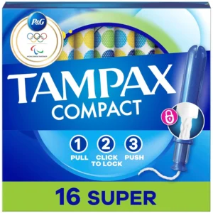Tampax Pocket Pearl super absorbency tampons with plastic applicator offer all-day comfort and LeakGuard Braid protection in a compact, extendable design.