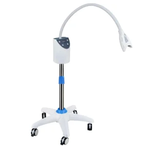 Mobile teeth whitening LED lamp machine with adjustable goose pipe for clinic or office use.