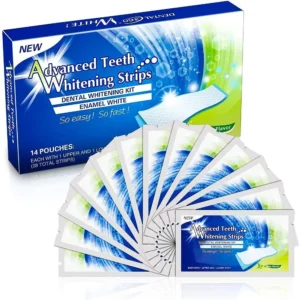 ORiTi teeth whitening strips provide 14 treatments with 28 strips for effectively removing coffee, wine, and smoking stains, revealing a brighter smile.