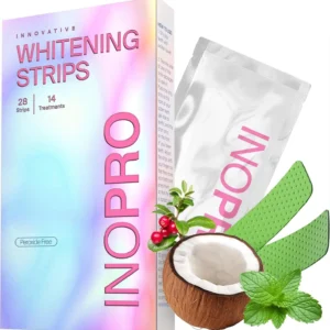 Achieve a brighter, whiter smile with this peroxide-free teeth whitening strips kit, formulated with natural ingredients and gentle on enamel for effective stain removal without sensitivity.