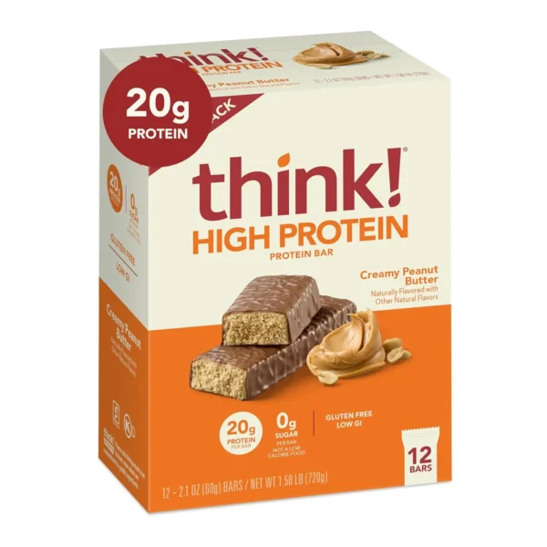 Think! Protein Bars Peanut Butter - High Protein