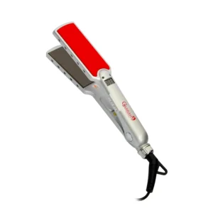 Gjarrah FL-1003 silver hair straightener with digital display and titanium plates for all hair lengths.