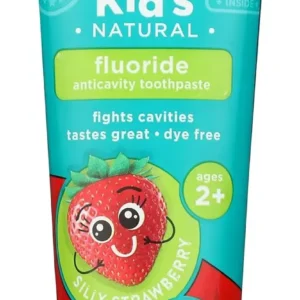 A 5.1-ounce tube of Tom's of Maine Natural Kid's Fluoride Toothpaste in Silly Strawberry flavor helps protect against cavities and gently cleans teeth, now back in its original formula.