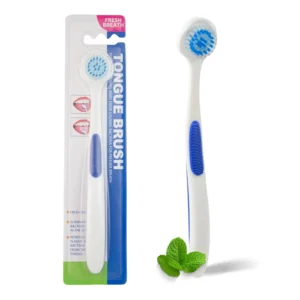 This tongue scraper effectively removes bacteria and debris for fresh breath and improved oral hygiene.