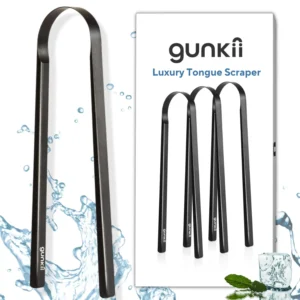 This 3 pack of black metal tongue scrapers is designed for adults and kids to fight bad breath and improve oral hygiene.