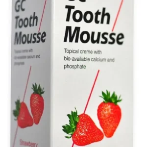 GC Tooth Mousse in Strawberry flavor provides durable and long-lasting extra protection for teeth.